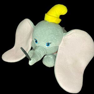 Disney Store Dumbo w/ Feather 18" Plush Stuffed Animal Toy